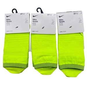 3 Nike Spark Running No Show Socks 3 Volt‎ Neon Yellow Dri-FIT M 8-9.5 W 9.5-11